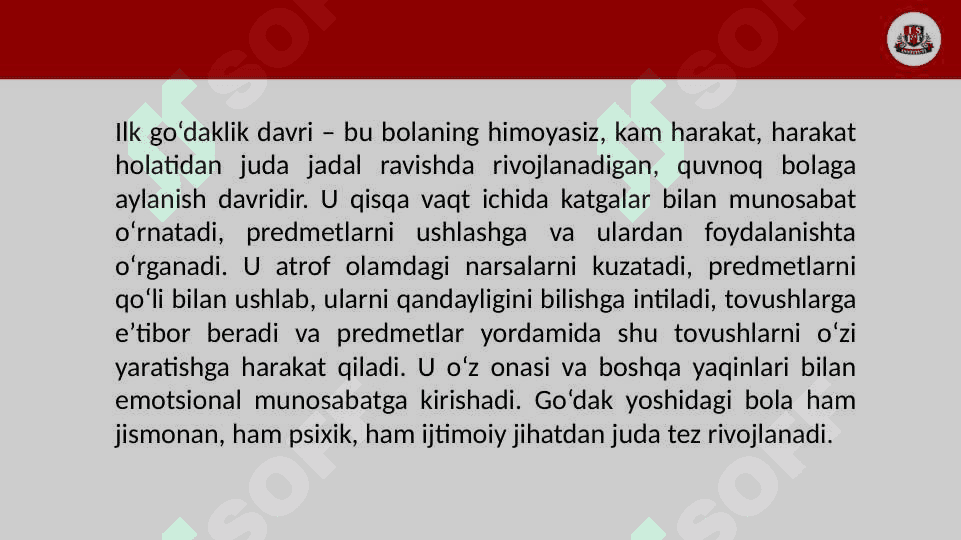 ILK BOLALIK DAVRI 4