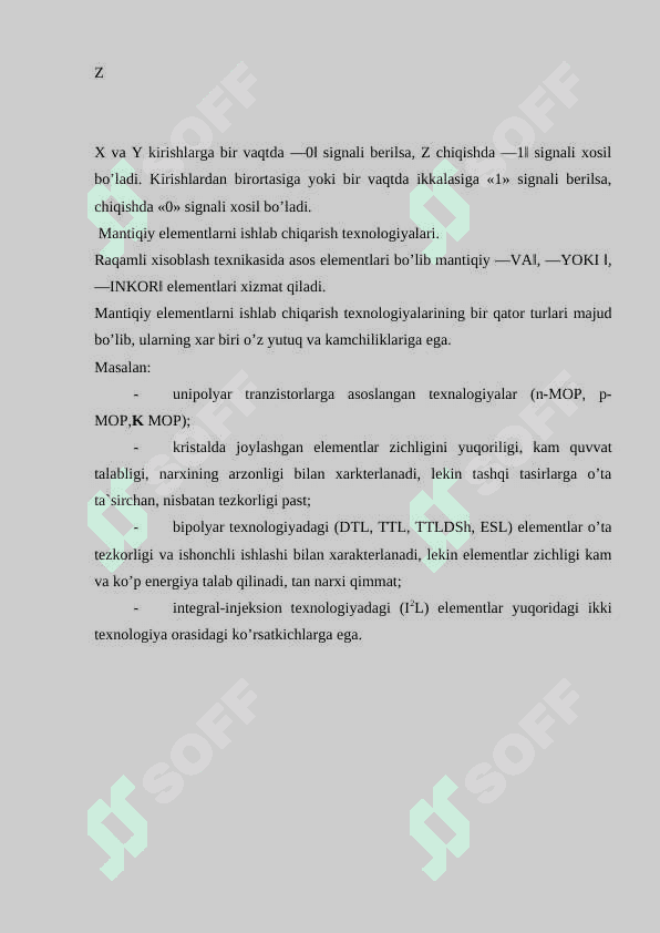 Mantiqiy elementlarni loyihalashning ahamiyati. 5