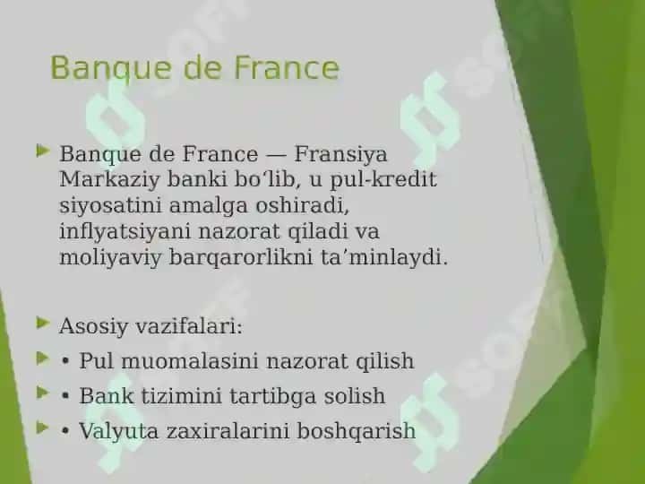 fransiya bank tizimi taqdimot 5