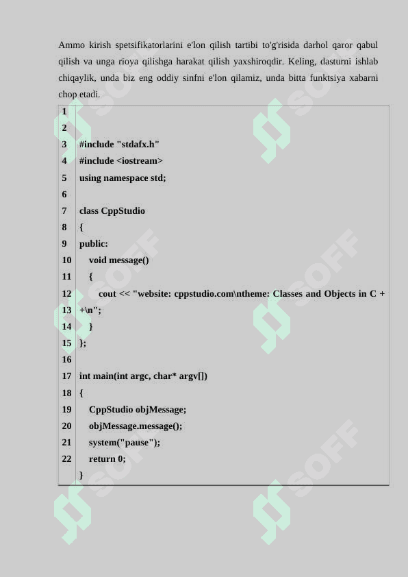 Sinflar tushunchasi 5