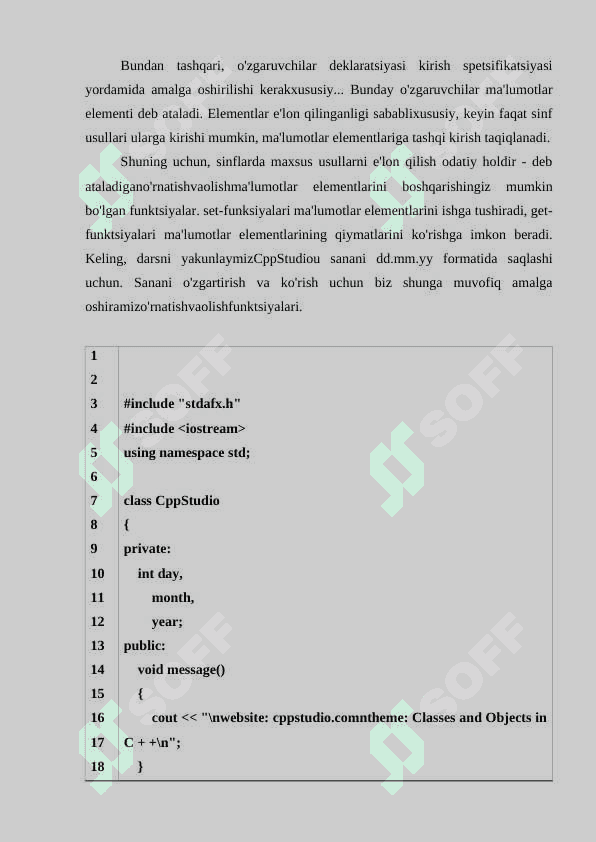 Sinflar tushunchasi 7