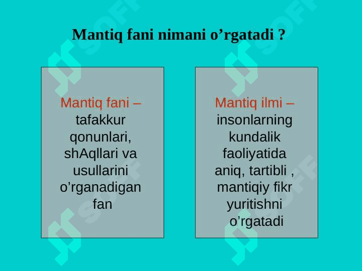 MАNTIQ  BILISH NАZАRIYASINING TАDQIQОT  ОB'ЕKTI 2