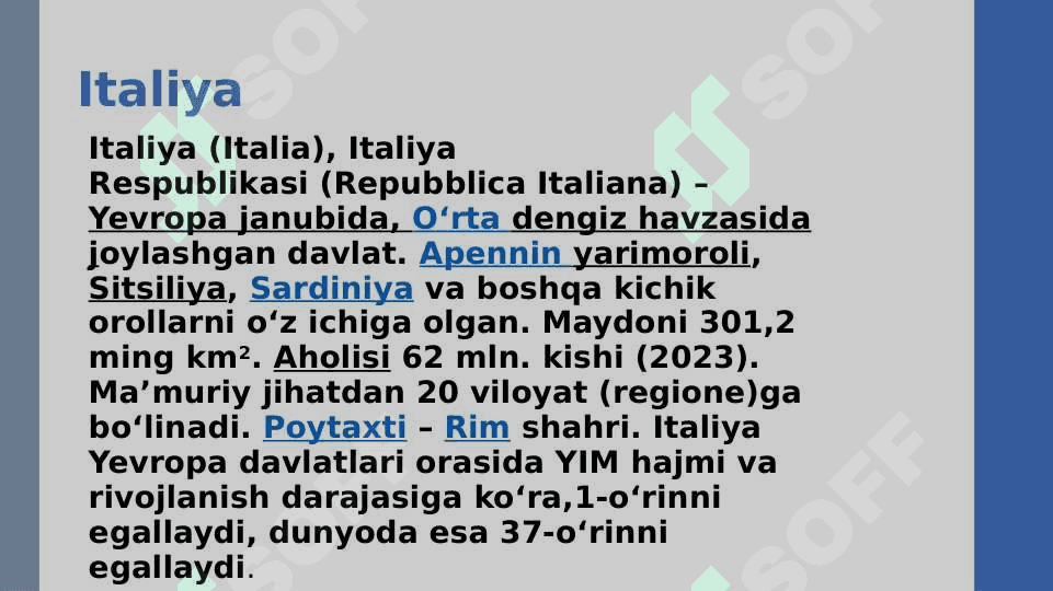 Italiya statistikasi 2