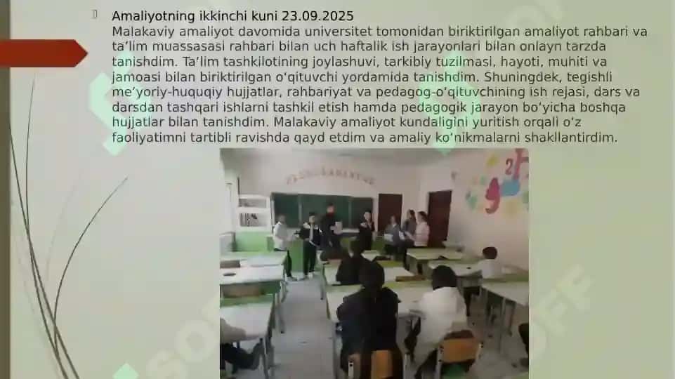 Guruxtalaba Siraxmonova Lobarning Malakaviy Amaliyoti Hisoboti 5