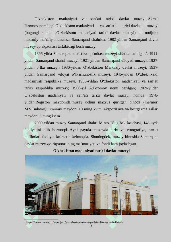 O'zbekiston madaniyat tarixi davlat muzeyi 4