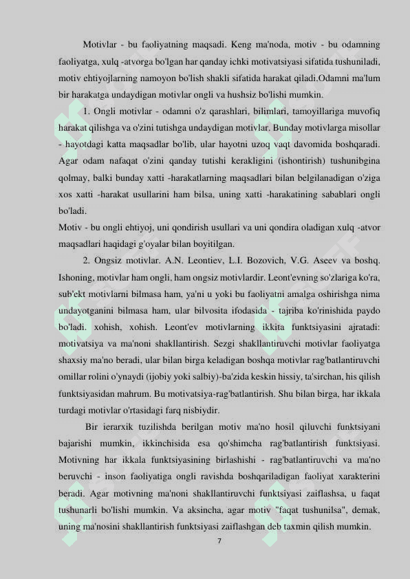 Motivlarning individual farqlari 6