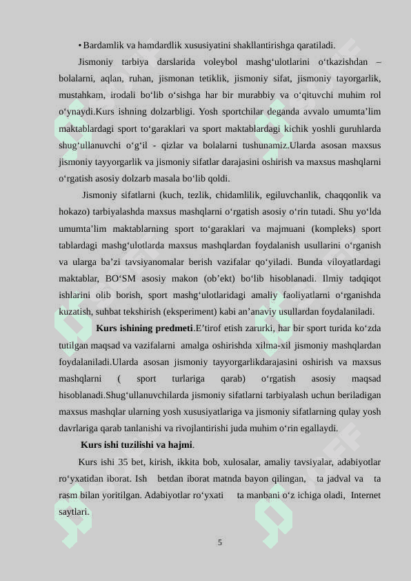 O‘QUVCHILARGA VOLEYBOL TEXNIKASINI O‘RGATISH 5