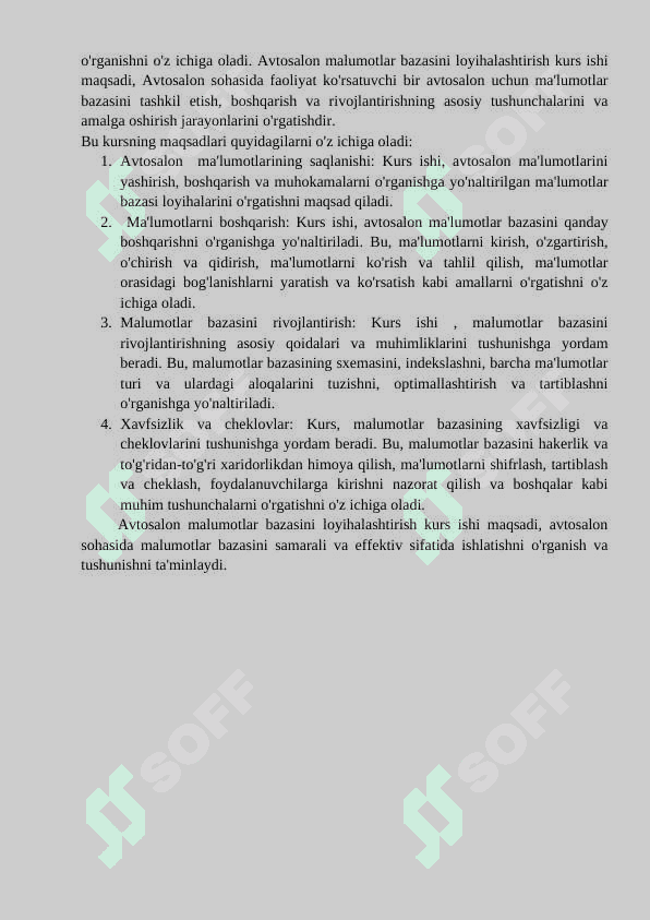 Avtosalon ma’lumotlar bazasini loyihalashtirish va ishlab chiqish 4