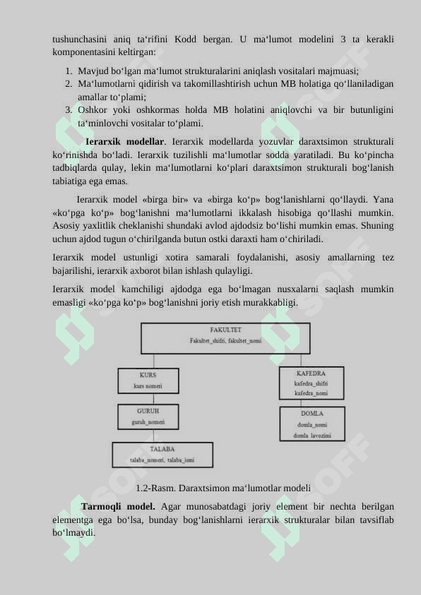 Avtosalon ma’lumotlar bazasini loyihalashtirish va ishlab chiqish 7