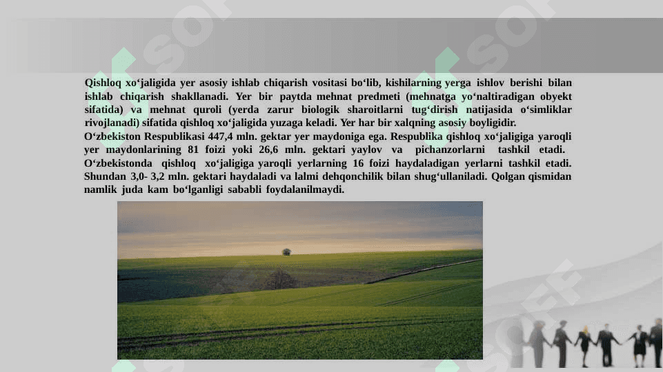 Dehqon va fermer xo'jaliklarining yer va suv resurslaridan foydalanish imkoniyatlari 3
