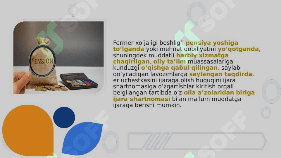 Fermer xo'jaligida ijara huquqi merosi 4