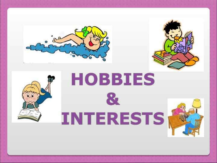 Hobbies interests picture dictionaries