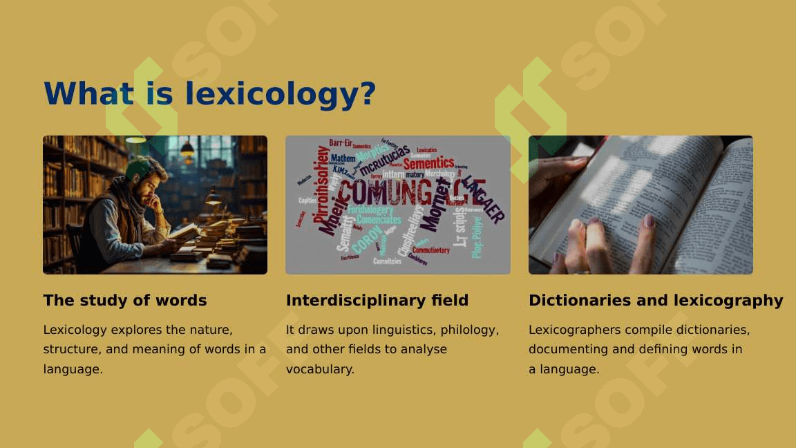 The problems of lexicology 3