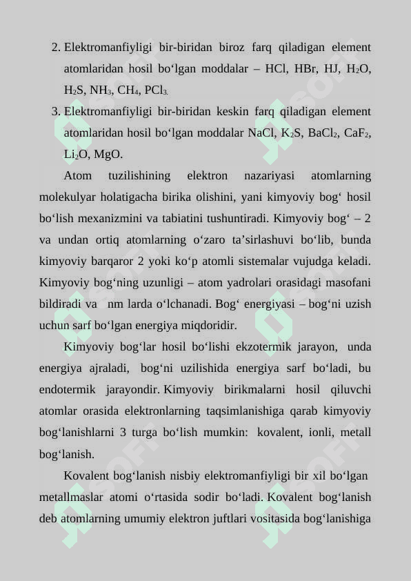 Kimyoviy bog‘ning xossalari 4