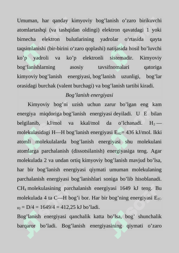 Kimyoviy bog‘ning xossalari 7
