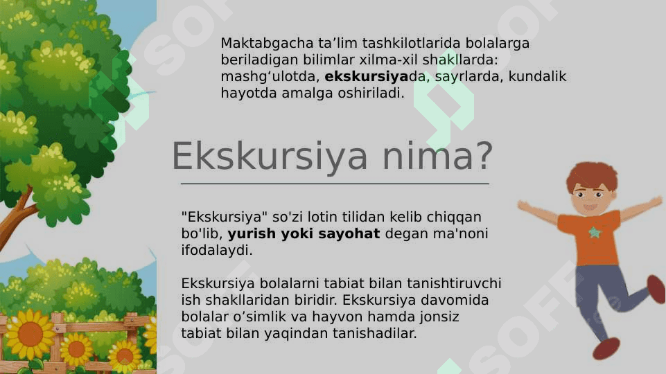 Tabiatga ekskursiya turlari va ularni tashkil etish metodikasi. 3