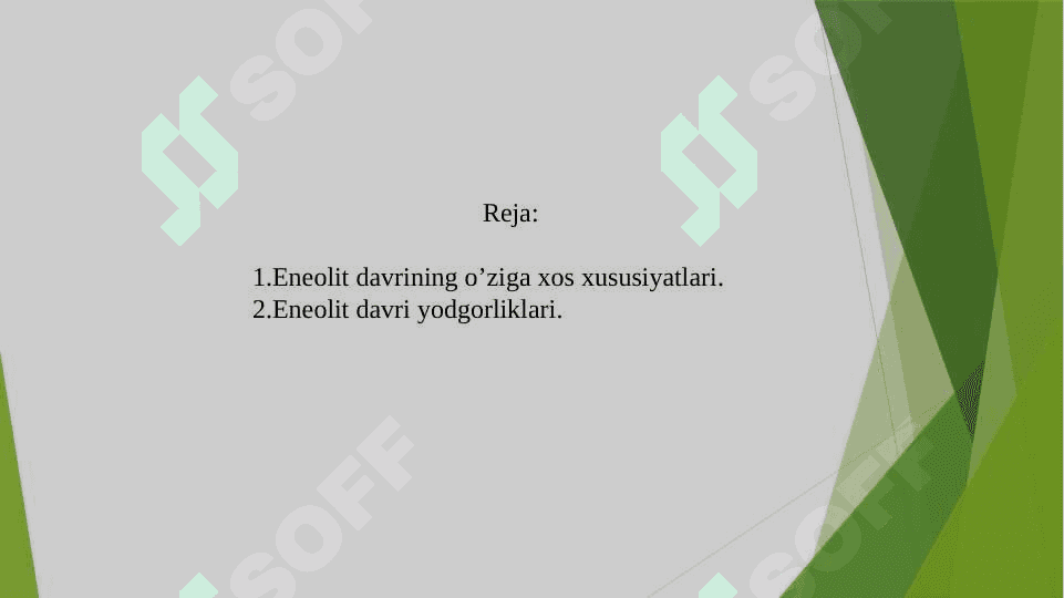 Eneolit davri xususiyatlari va manzilgohlari 2