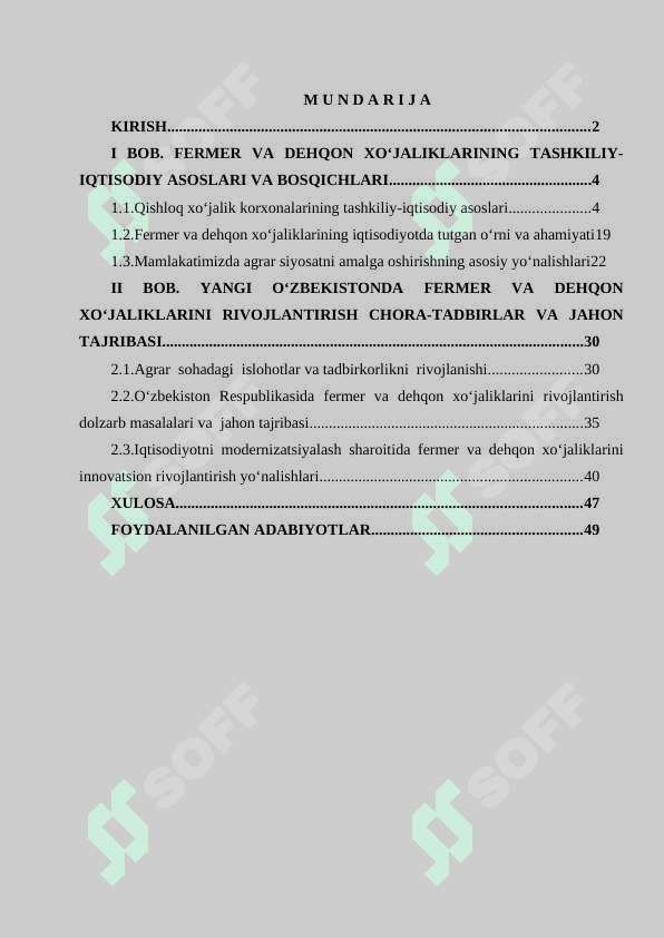 Yangi o‘zbekistonda fermer va dehqon xo‘jaliklari 2