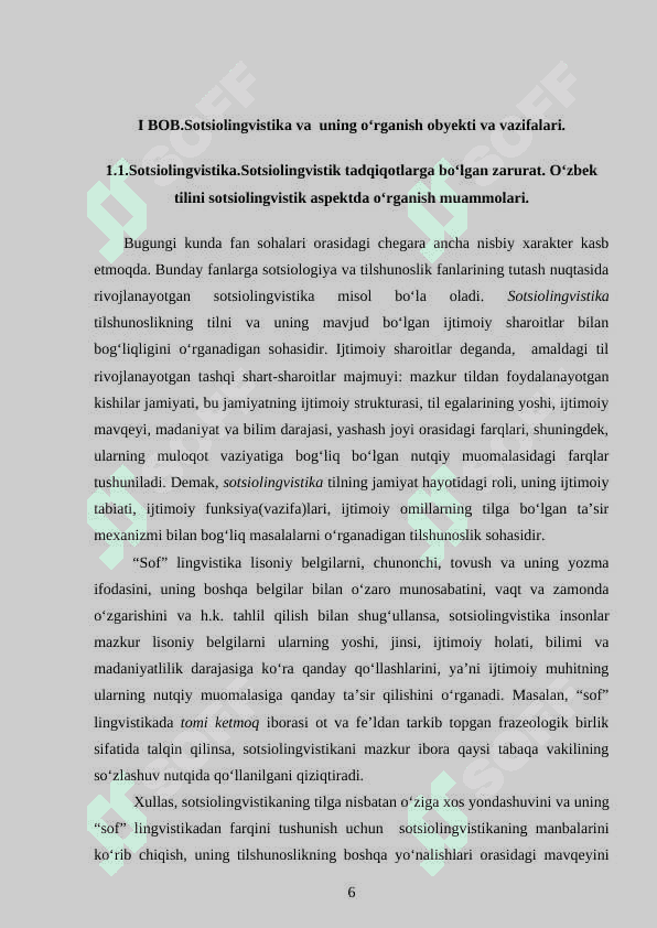 Sotsiolingvistika va til sotsiologiyasi 6