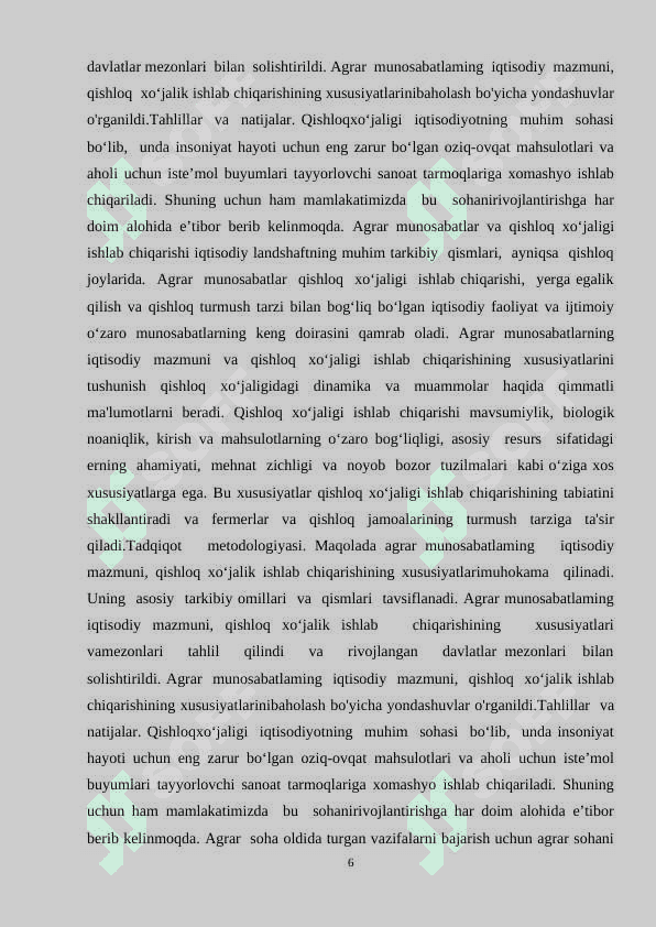Yer bozori va  iqtisodiy renta 6