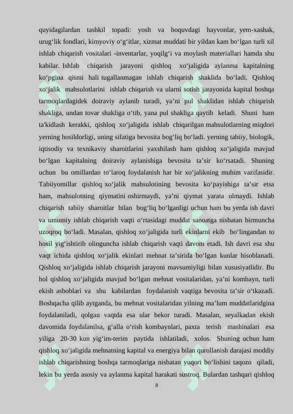 Yer bozori va  iqtisodiy renta 8