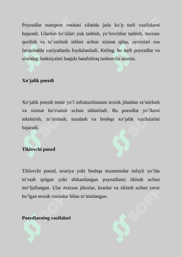POEZDLAR HAQIDA 2