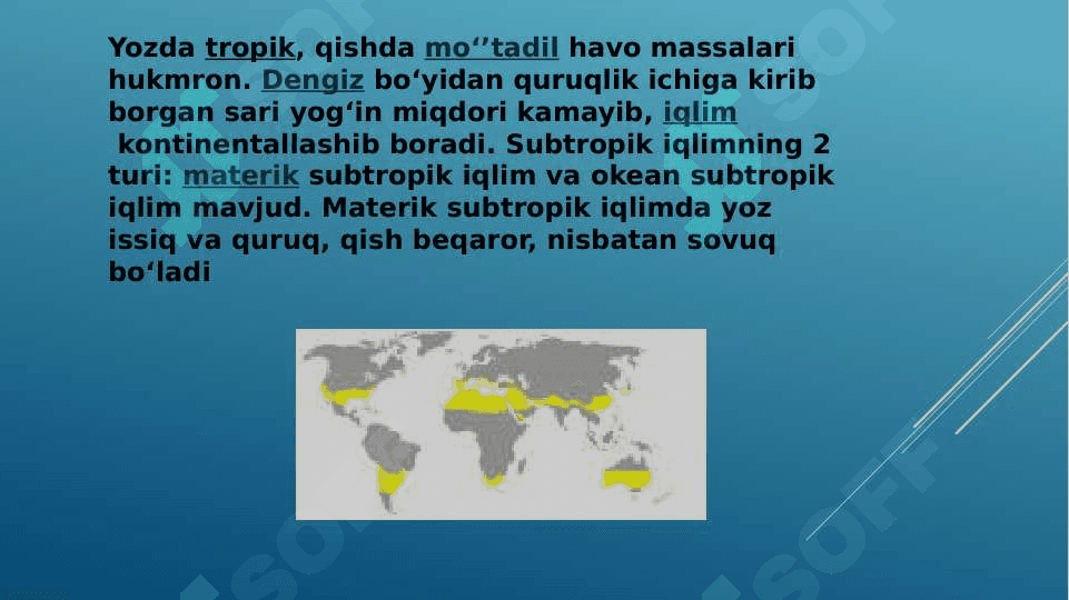 Subtropik  mintaqadagi tabiat zonalarini 3