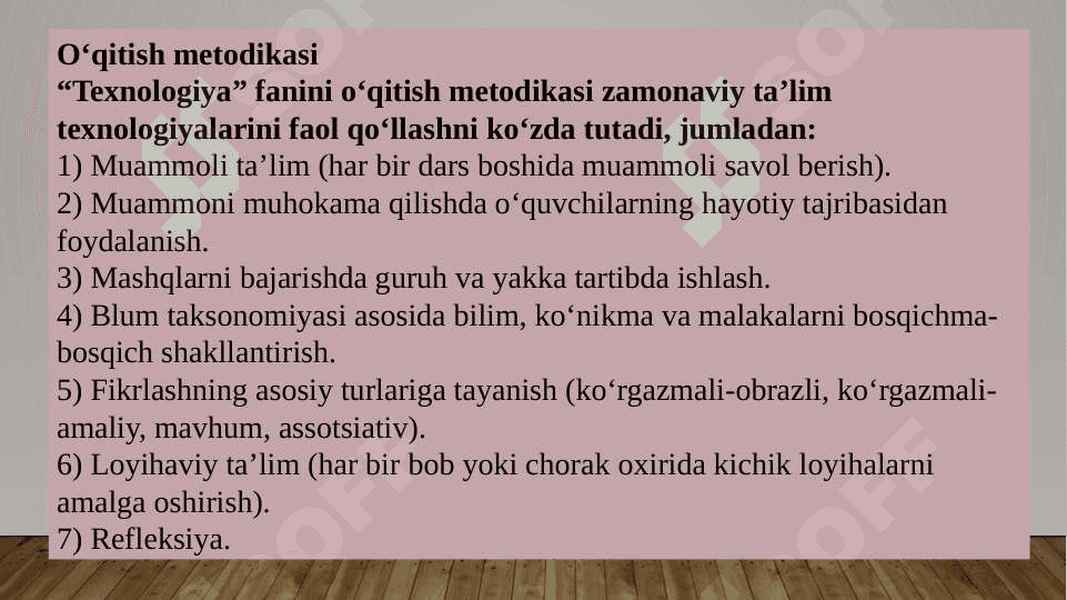 Boshlang‘ich sinflarda texnologiya ta’limidan amaliy ishlar 8
