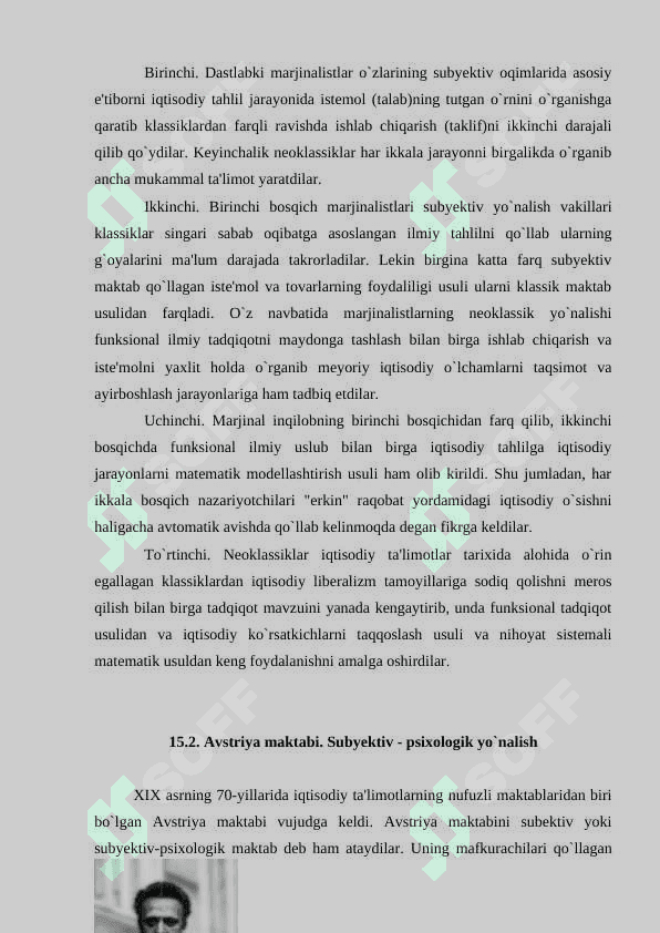 MARJINALIZM TA’LIMOTI VA NEOKLASSIK IQTISODIY MAKTABLAR 3
