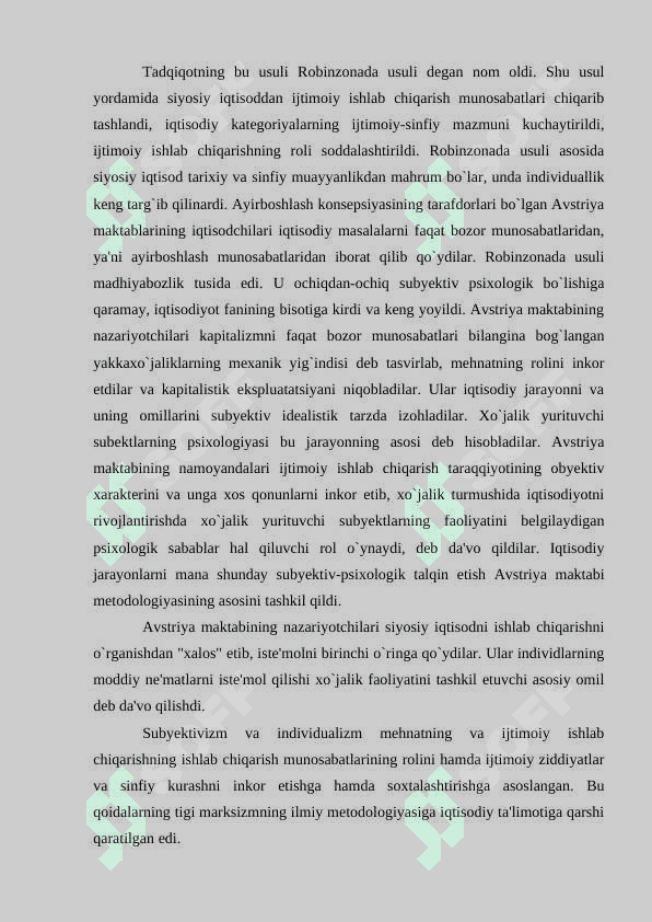 MARJINALIZM TA’LIMOTI VA NEOKLASSIK IQTISODIY MAKTABLAR 5