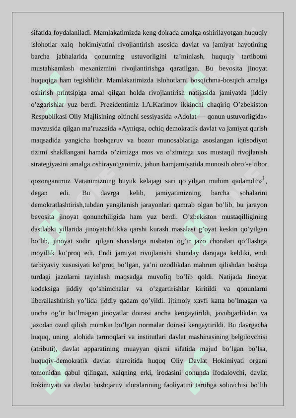 Jinoyat qonuni tushunchasi va moxiyati  24 4