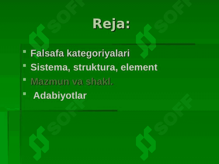 Falsafa kategoriyalari va ularning turlari 2