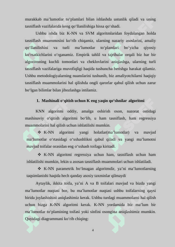 “Mashinali o‘qitish algoritmlarining qo‘llanish sohlari” 4