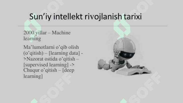 Mashinali o’qitishga kirish. Mashinali o’qitish turlari 4
