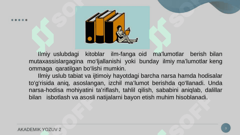 ILMIY USLUB JANRLARI. ILMIY SHARH. 3