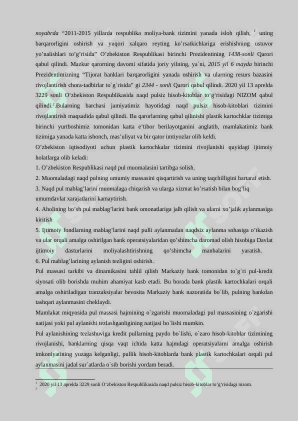Naqd pulsiz hisob-kitoblarni tashkil qilish qoidalari doc. 3