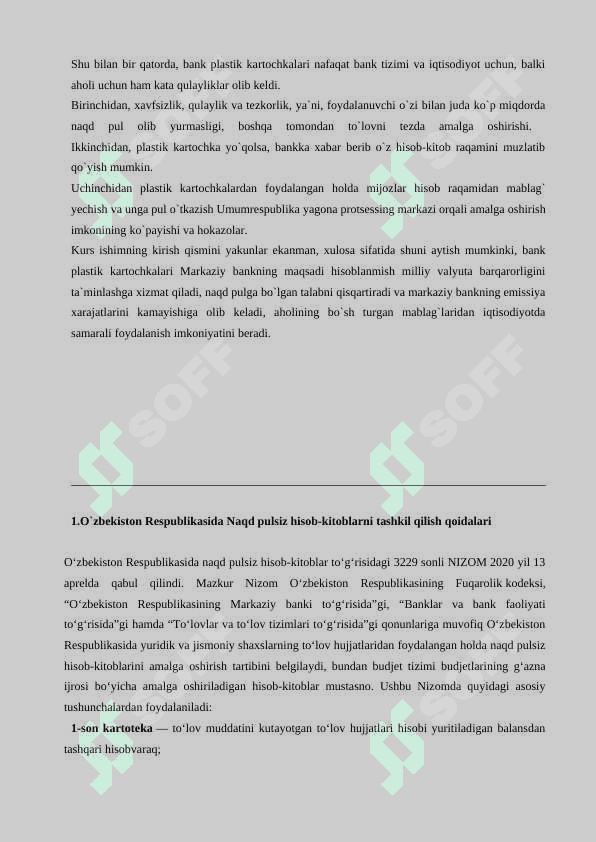 Naqd pulsiz hisob-kitoblarni tashkil qilish qoidalari doc. 4
