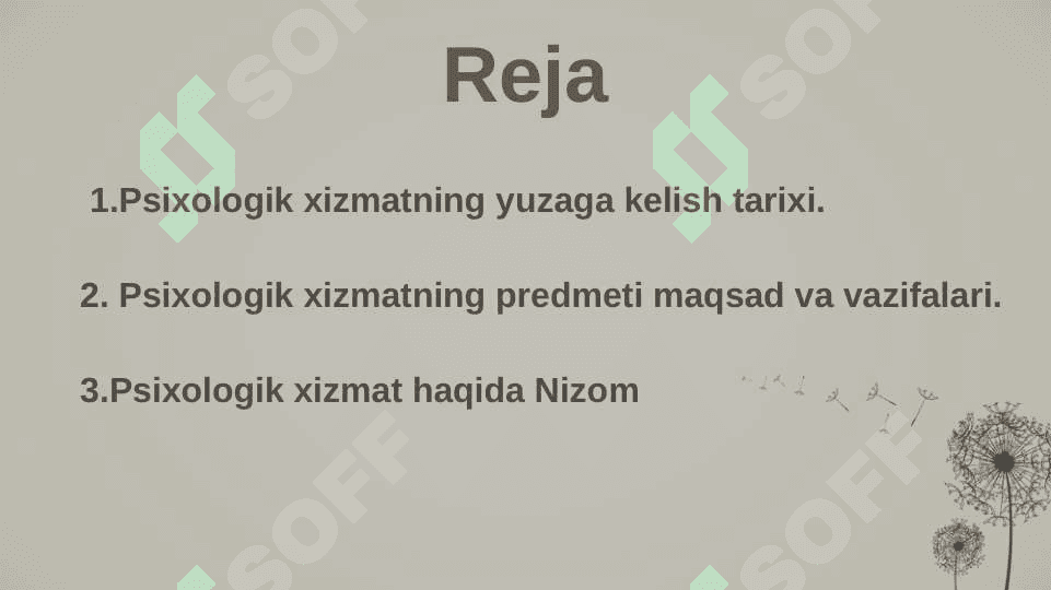 Psixologik xizmatning yuzaga kelish tarixi 2