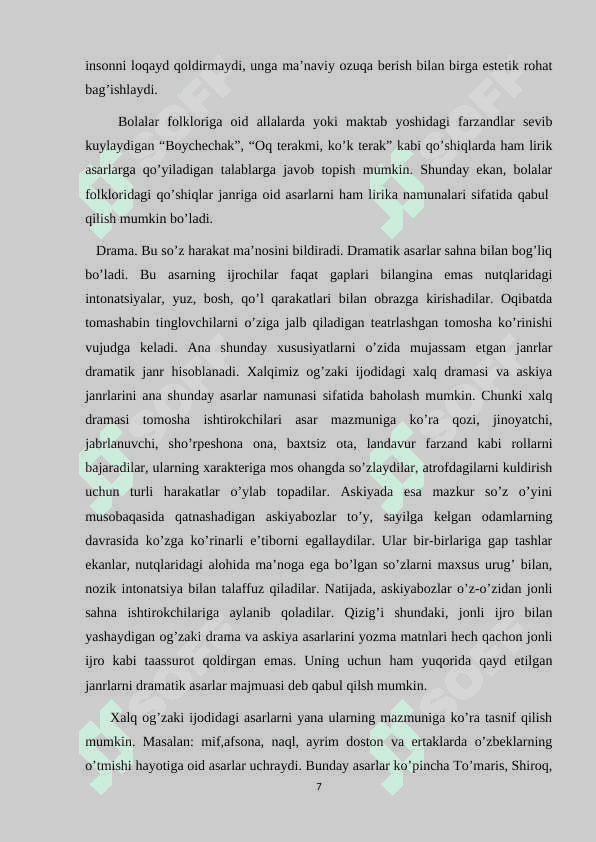 XALQ OG`ZAKI IJODI NAMUNALARINING NAZARIY ASOSLARI 7