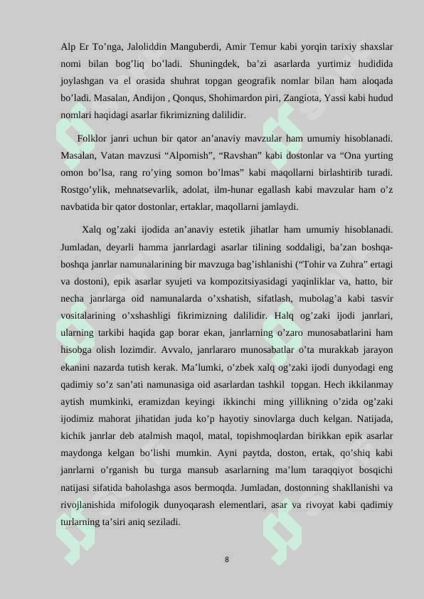 XALQ OG`ZAKI IJODI NAMUNALARINING NAZARIY ASOSLARI 8