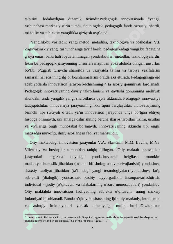 TA`LIM VA TARBIYA TIZIMIDA INNOVATSIYALARNING 6