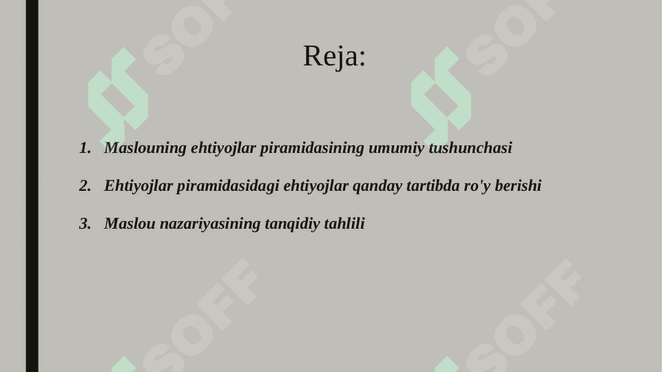 A. MASLOUNING EXTIYOJLAR PIRAMIDASI NAZARIYASI 2
