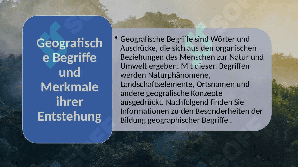 Geografische Begriffe und Merkmale ihrer Entstehung 3