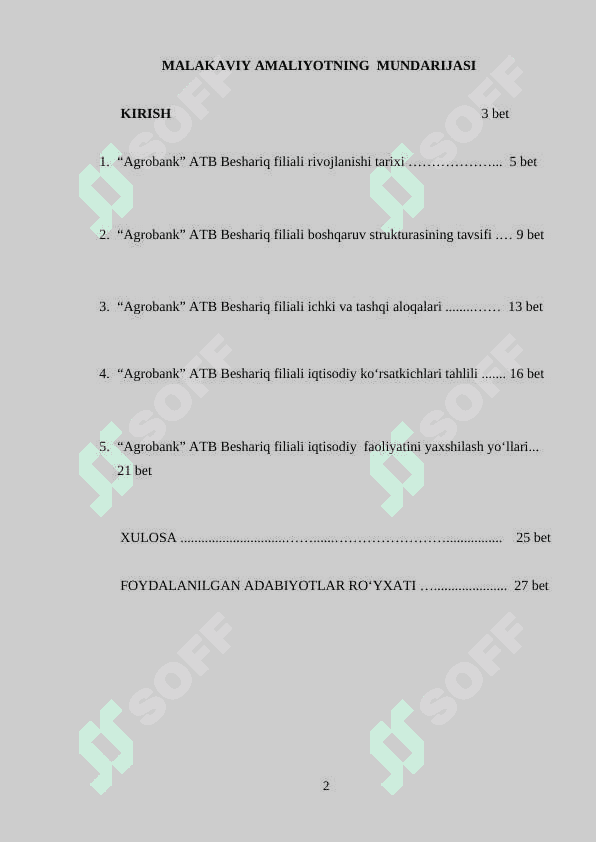 Agrobank amaliyot hisoboti 2