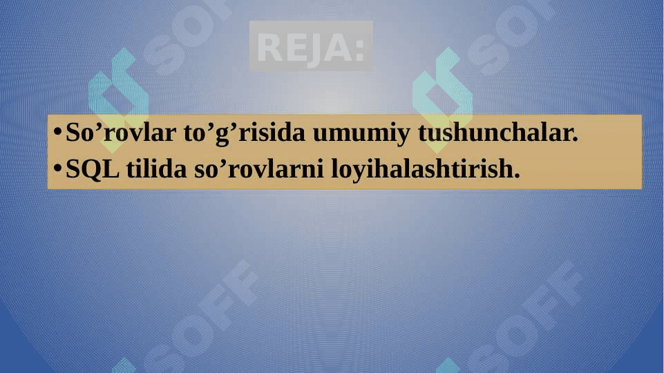 Ma’lumotlarni manipulyatsiya qilishda oddiy so‘rovlar yaratish 2