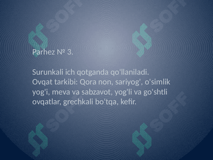 Parhez stollari 5