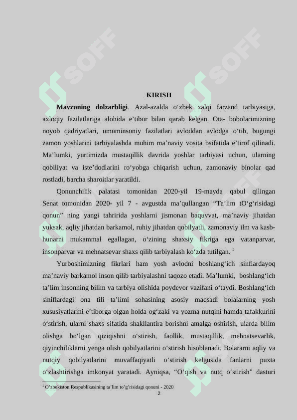O‘qish darslarida “Xalq og‘zaki ijodi” mavzusini o‘rganish 2