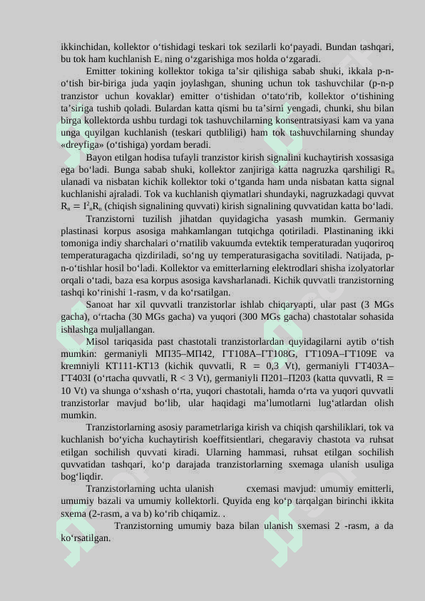 Tranzistorlarning diod  xususiyatlarini  o’rganish 2