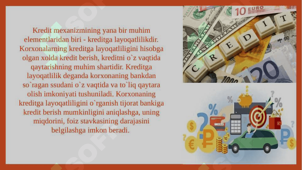 Kredit mexanizmi va uning elementlari 6