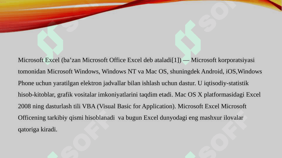 MS Excel dasturida formula va funksiyalar bilan ishlash 2